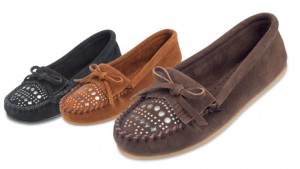 Womens Studded Moccasin