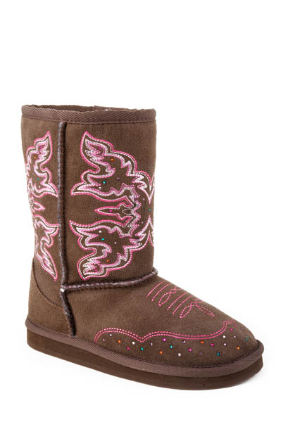 Toddler's Roper Brown Faux Shearling Boot