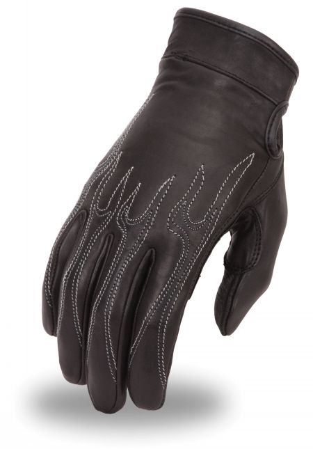 Flame Embroidered Gel Palm Glove