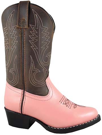 Smoky Boots Childrens Leather Rosewood Pink/ Brown