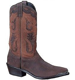 Mens Sage Two-Tone Brown Western Cowboy Boot
