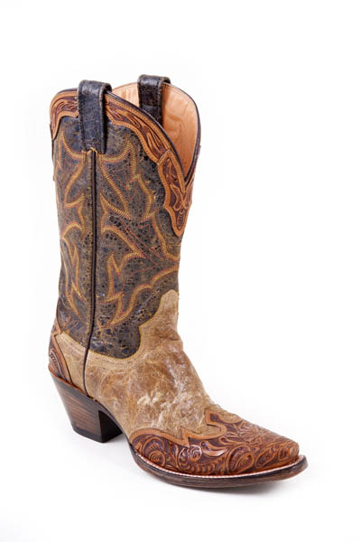 hand tooled boots men's