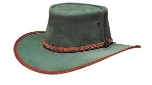 Mens Stockman Suede Forest Green BC Hat