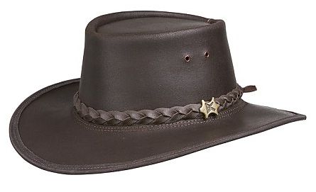 Stockman Oily Leather Brown BC Hat