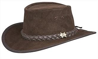 Hat n the Pouch Mocha Suede BC Hat