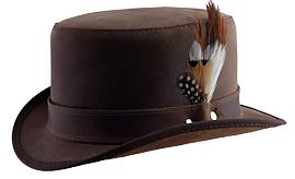 Head N' Home Steampunk Stoker Brown w/ Feather
