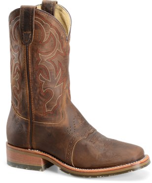 Mens Double H Wide Square Toe Roper Ice Sole