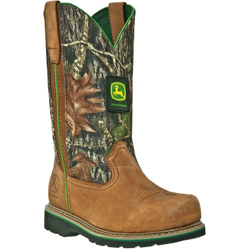 Womens John Deere Steel Toe Brown Walnut Pull-On