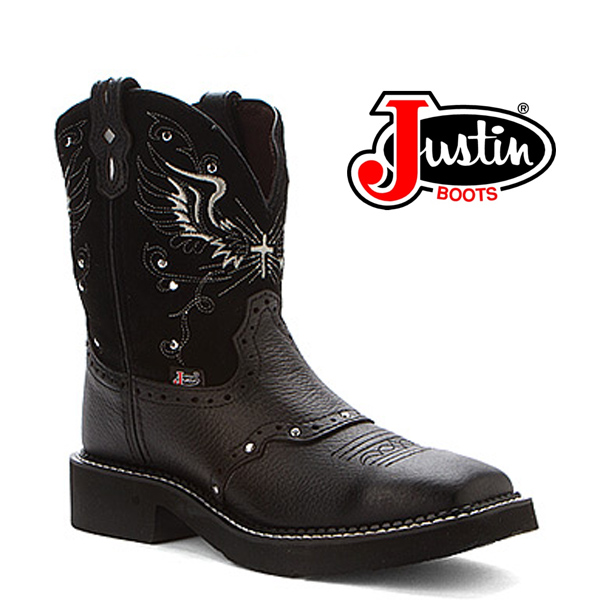 Women's Justin Gypsy Boots BLACK DEERCOW L9977