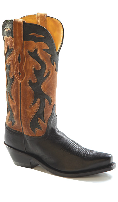 Old West Black/ Tan Canyon Boot