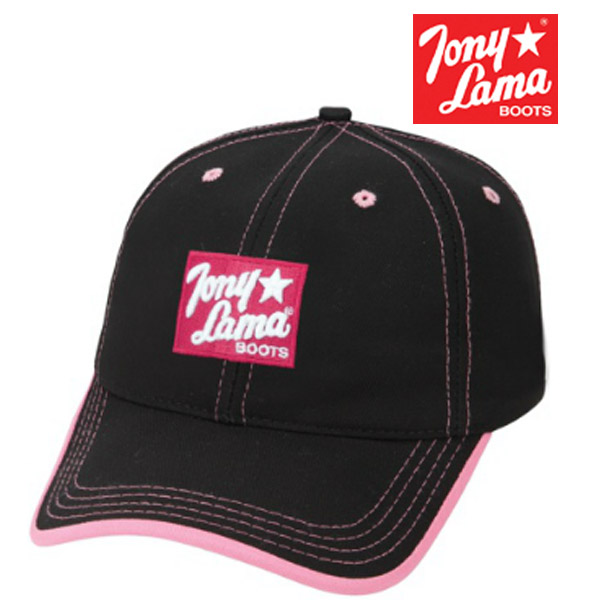 Tony Lama Ladies Classic Black / Pink Twill Cap PDG75774