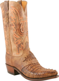Mens Lucchese 1883 Diego Hornback Caiman Tail Cowboy Boots