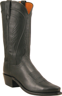 Mens Lucchese 1883 Black Burnished Cowboy Boot