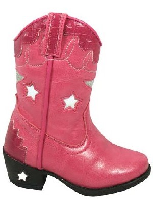 Childrens Pink Cowgirl Austin Lights Boot