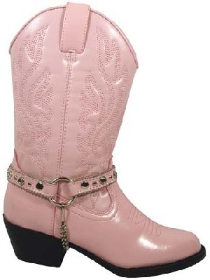 Smoky Boots Pink Bootstrap Cowgirl Boot Childrens