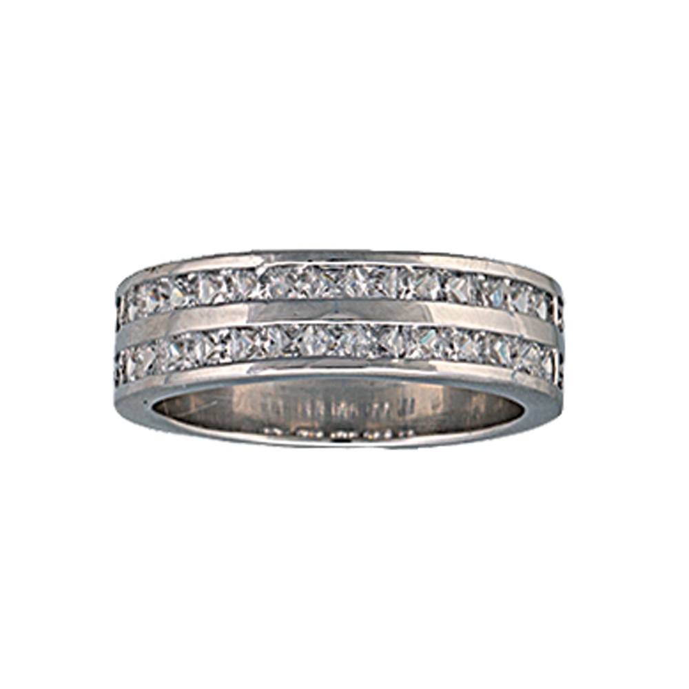 Two Trails Channel Set Band Ring (RG63CZ)