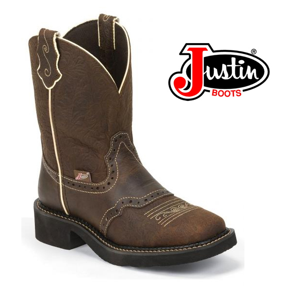 Women's Justin Gypsy Boots Brown Flower Embossed L9618