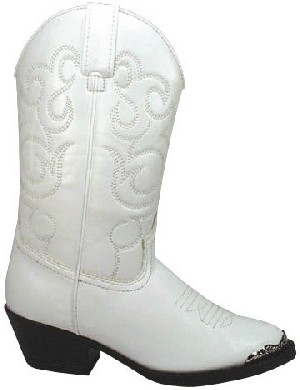 Smoky Boots Western White Childrens