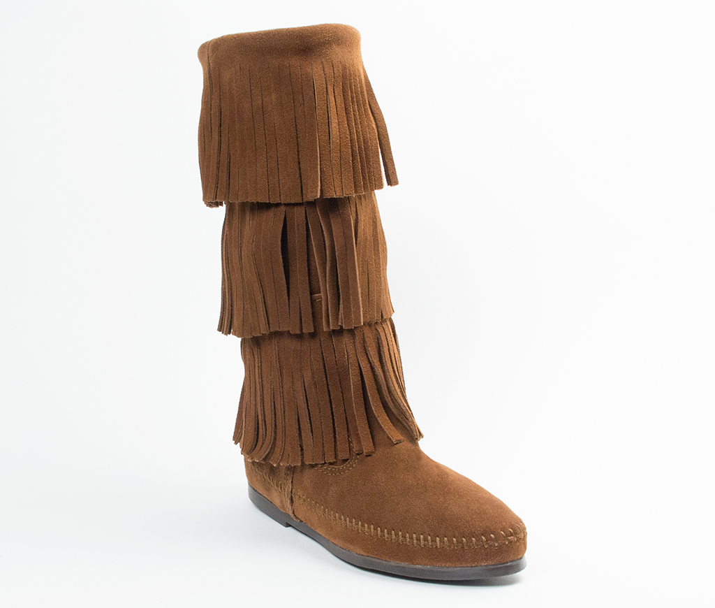 fringe brown boots