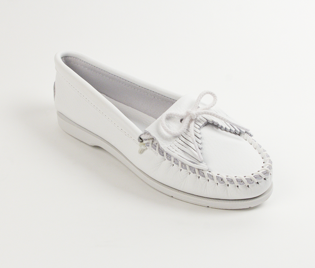 celine moccasin white