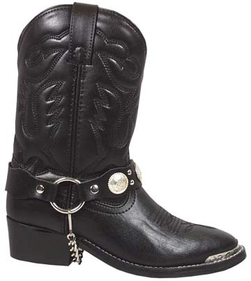 Smoky Boots Black Bootsrap Childrens