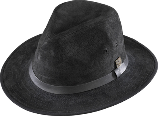 Henschel Safari Black Leather Hat