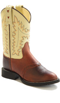 Old West Brown and Beige Western Kids Boot