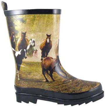 Smoky Boots Childrens Running Horse Rain Boot