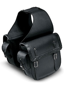 Motorcycle Saddlebag with Side Pockets
