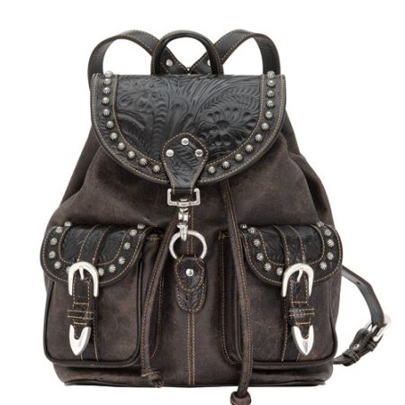 American West Large Brown/Black Backpack