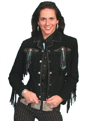 Scully Leather Coat Fawn Black