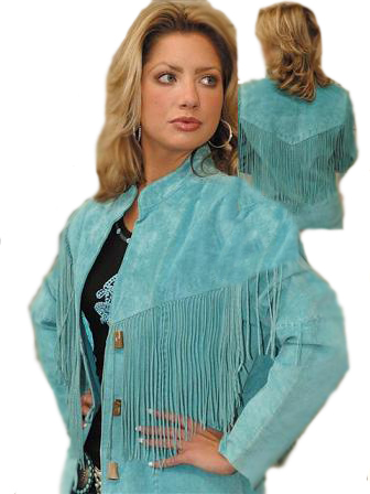 Scully Ladies Suede Fringe Jacket