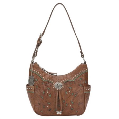American West Lady Lace Zip-Top Hobo Bag