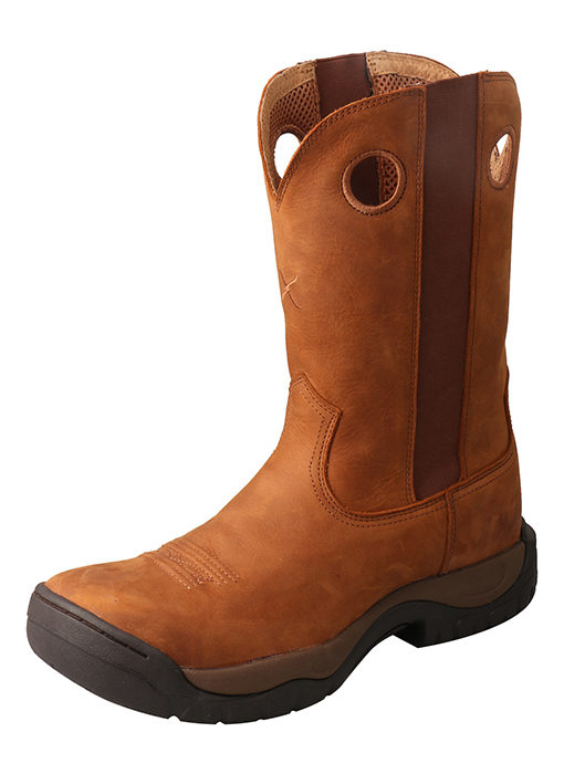 Mens Red Buckle All Around K Toe  Oiled Saddle