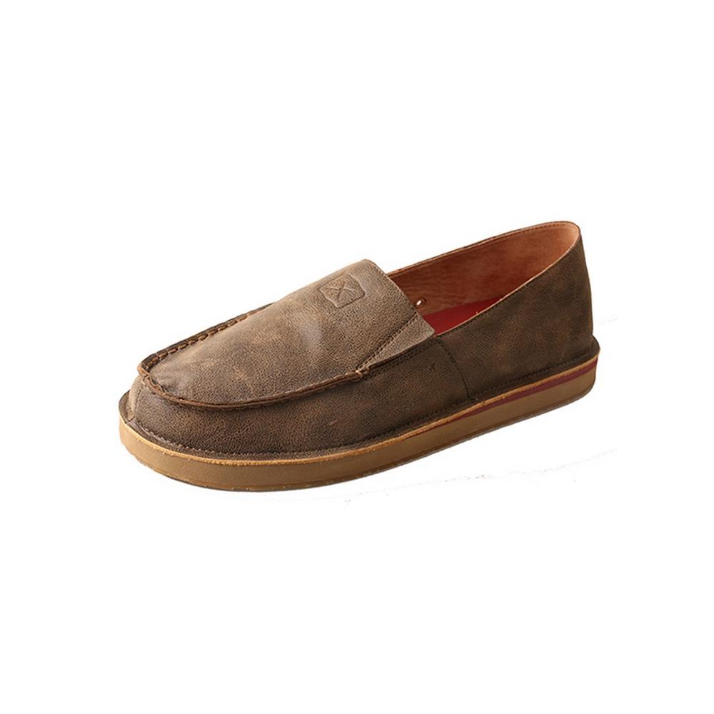 Mens Loafer Slip On Leather Bomber