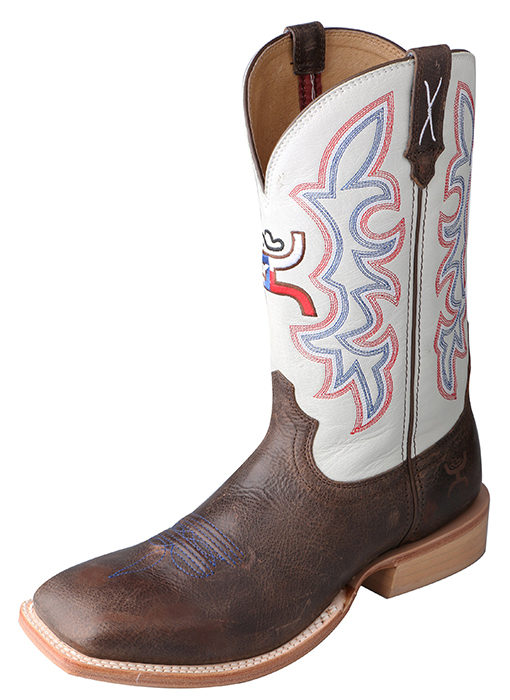 Mens Hooey Boot  Brown/White
