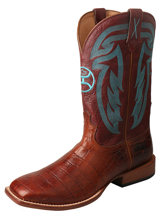 Mens Gold Buckle Hooey WS Toe 123
