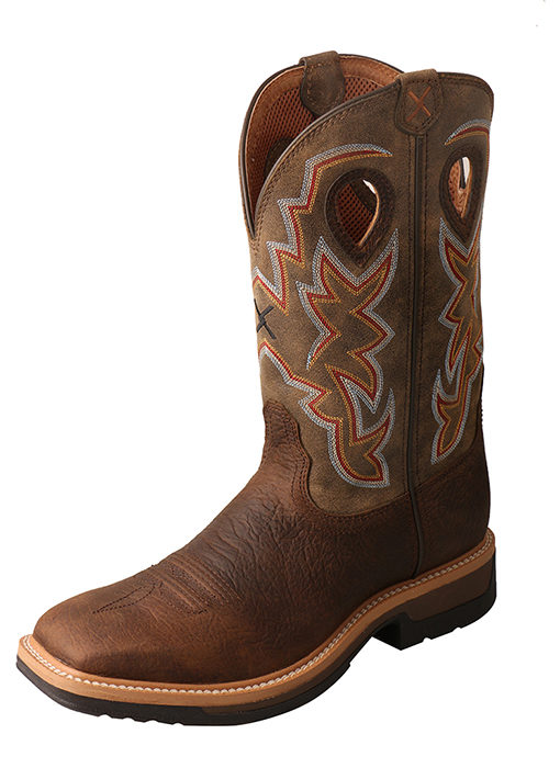 Mens Lite Cowboy Workboot  Taupe/Bomber  Alloy Toe