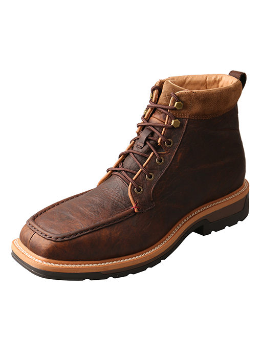 Mens Lite Cowboy Workboot  Dark Brown  Alloy Toe