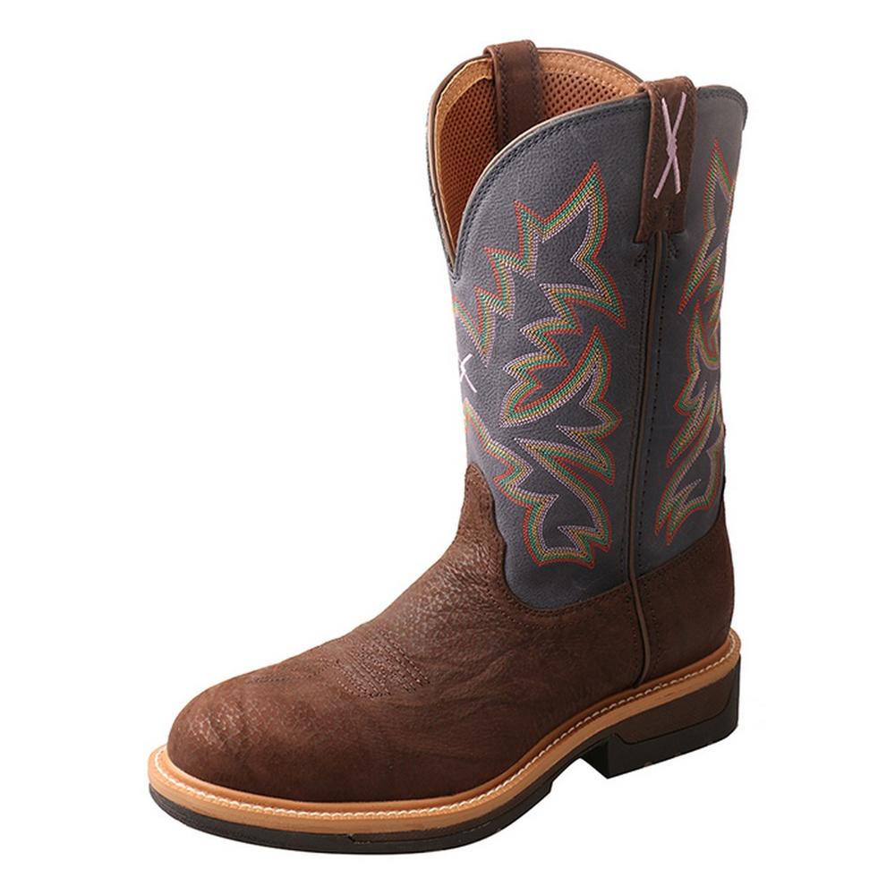 Mens Lite Cowboy Composite Toe Pull Dark Blue
