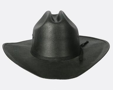 Kids Canvas Black Straw Hat