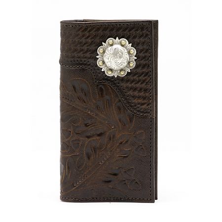 American West Mens Chocolate Brown Rodeo Wallet