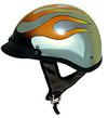 Chrome Flame Shorty Helmet