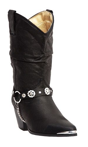 Womens Dingo Boot Strap Slouch Boot Black