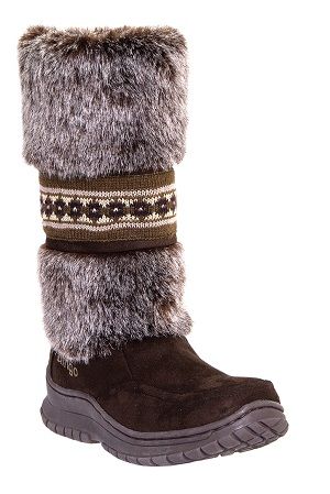 Womens Faux Shearling Dingo Boots Chocolate
