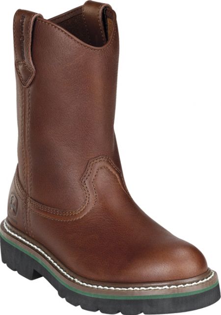 Kids John Deere Boots Brown Walnut