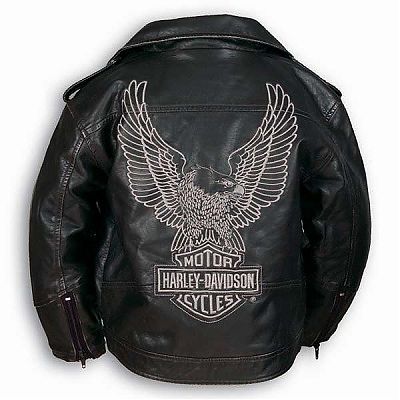 Kids Harley Davidson Classic Biker Jacket w/Eagle 