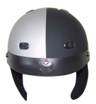 Matte Black/Silver Helmet