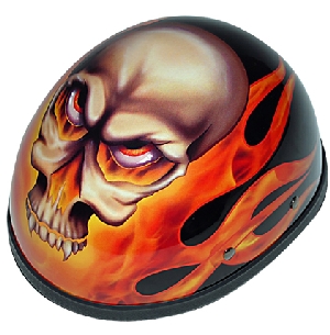 Flaming Skull Novelty Helmet