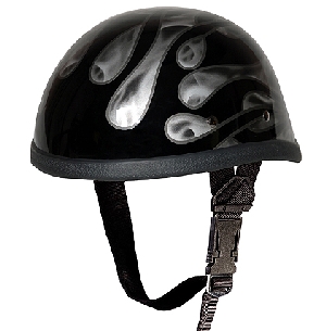 Silver Flame Novelty Helmet